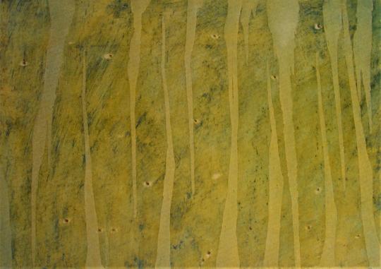 Amongst the kelp, chalk pastel, acrylic medium, PVA, paper on masonite, A2 $550